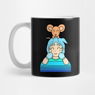 Cute girl with mouse Mug